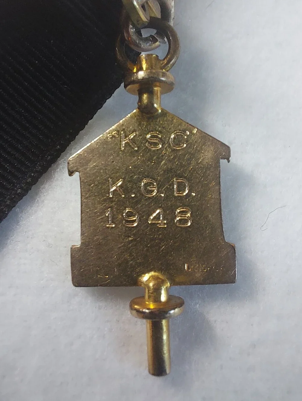Vintage Victorian Watch Fob With Watch-Winding Commemorative Award, Gold-filled